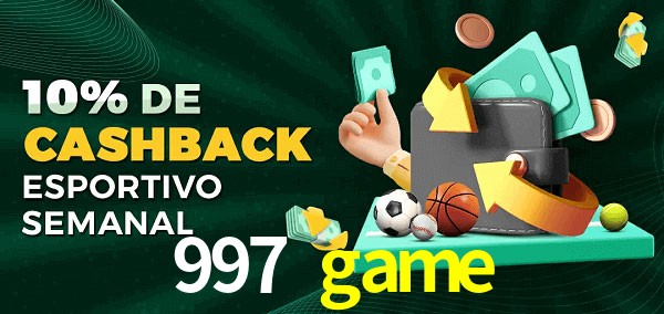 10% de bônus de cashback na 997 game
